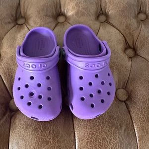 Purple toddler crocs